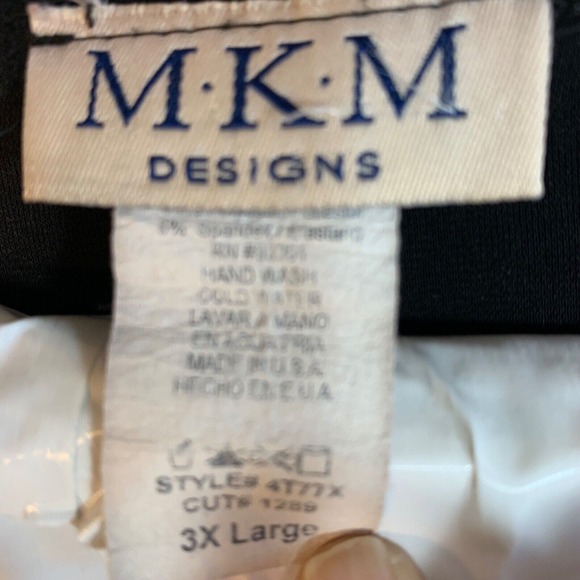 MKM Designs Women Top 3X Black Pullover Scoop Neck Embellished Classy Office VTG - Picture 4 of 11